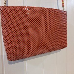 Whiting and Davis Int'l Vintage style - Coral / Orange Mesh purse